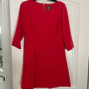 Red fit and flare Vince Camuto Dress